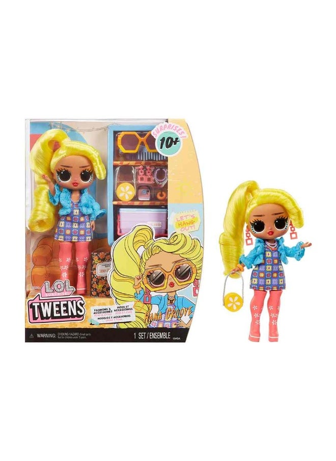 LOL Surprise Tweens Hana Groove Fashion Doll with 10 Surprises (16.5 cm)