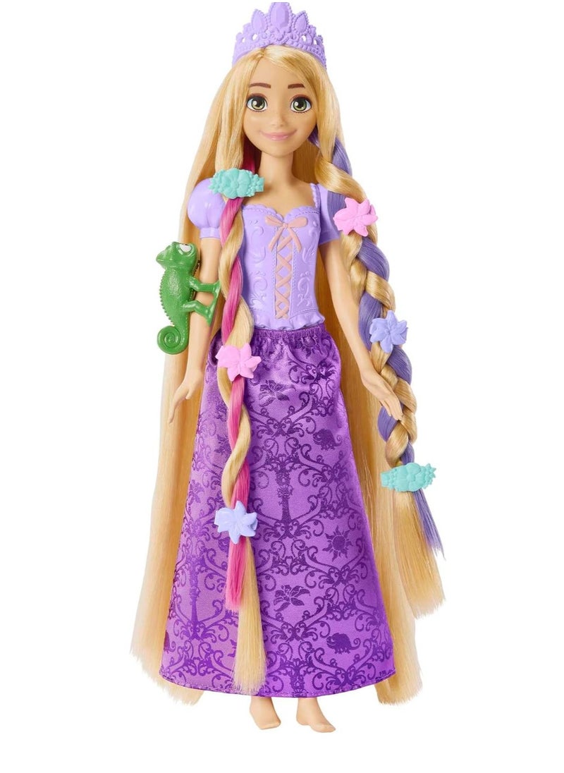 Fairy-Tale Hair Rapunzel Doll and 10+ Hairstyling Accessories, Plus Color Change