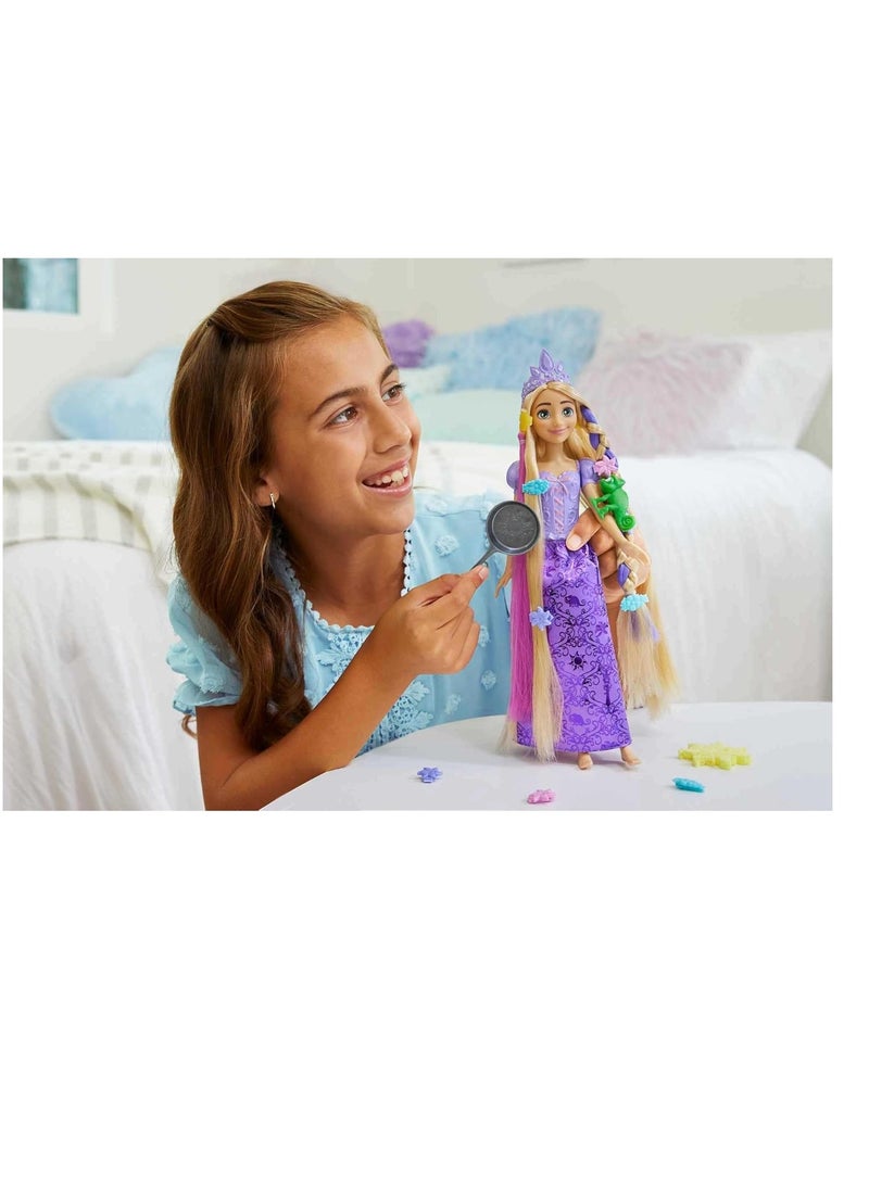 Fairy-Tale Hair Rapunzel Doll and 10+ Hairstyling Accessories, Plus Color Change