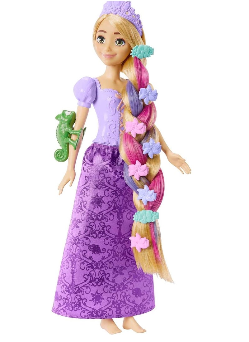 Fairy-Tale Hair Rapunzel Doll and 10+ Hairstyling Accessories, Plus Color Change