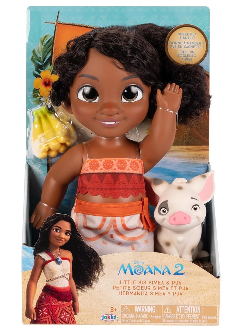 Moana 2 Little Sis Simea Doll & Pua Figure