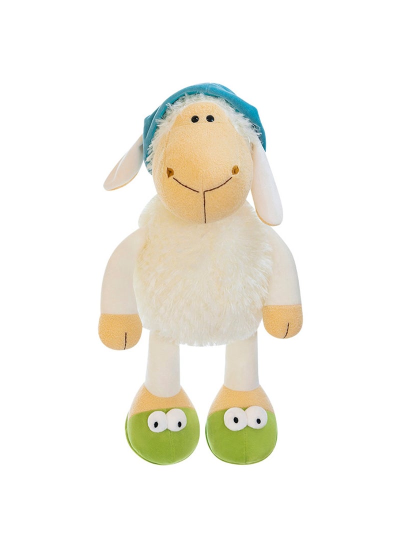 35 CM Cute Sheep With Hat Plush Toy Soft Stuffed Cartoon Animals Doll For Girls And Boys All Ages Gift