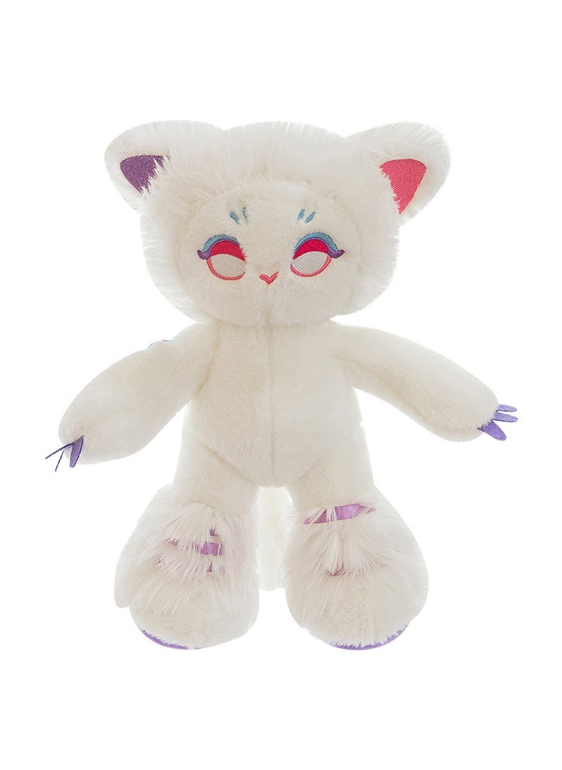 40 CM Cute White Cat Plush Toy Soft Stuffed Fashion Doll For Girls And Boys All Ages Gift