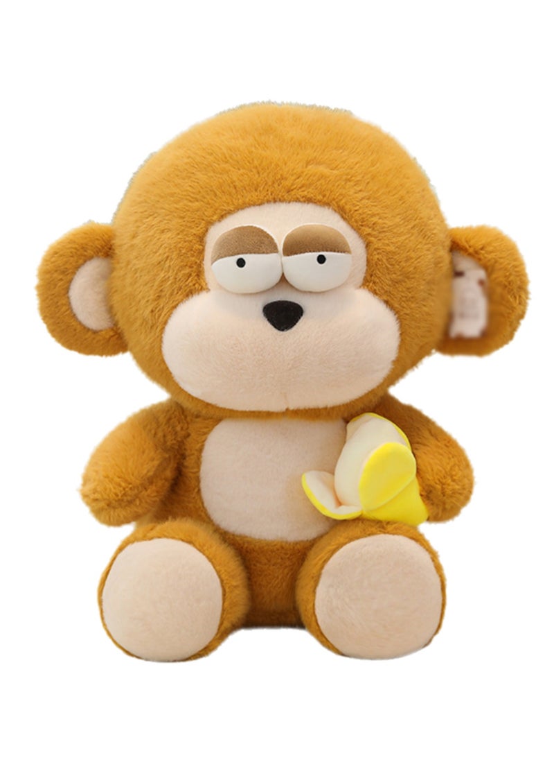 35 CM Monkey Plush Toy Soft Stuffed Cute Cartoon Animals Doll For Girls And Boys All Ages Gift（Yellow）