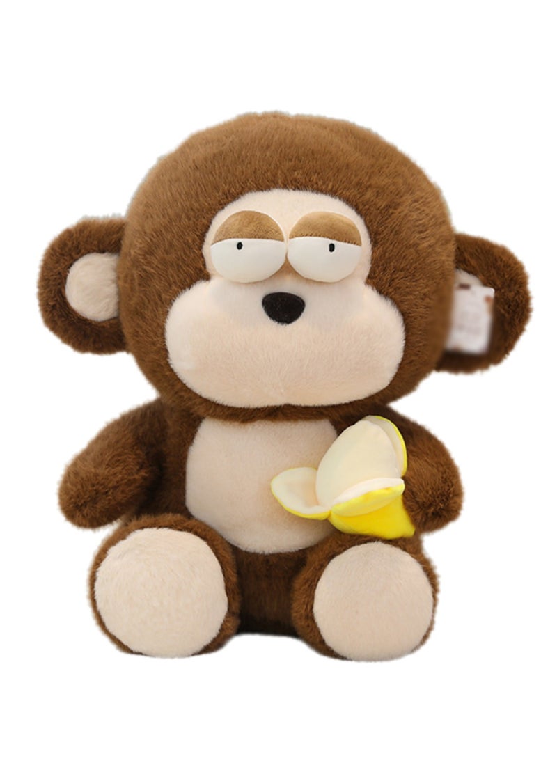 35 CM Monkey Plush Toy Soft Stuffed Cute Cartoon Animals Doll For Girls And Boys All Ages Gift（Brown）