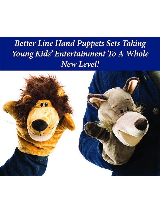 Animal Hand Puppets Set for Kids & Adults - 12.5