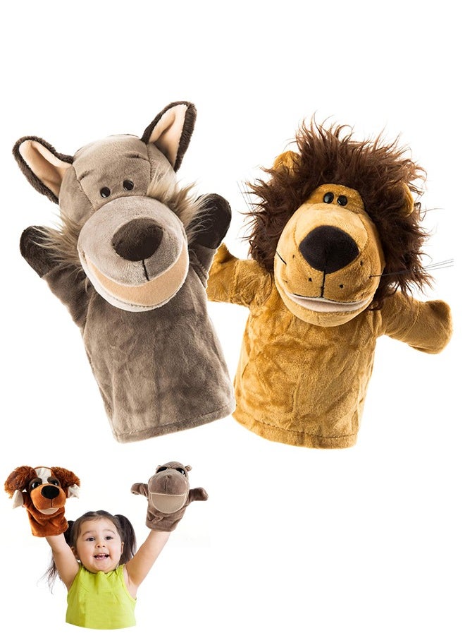 Animal Hand Puppets Set for Kids & Adults - 12.5