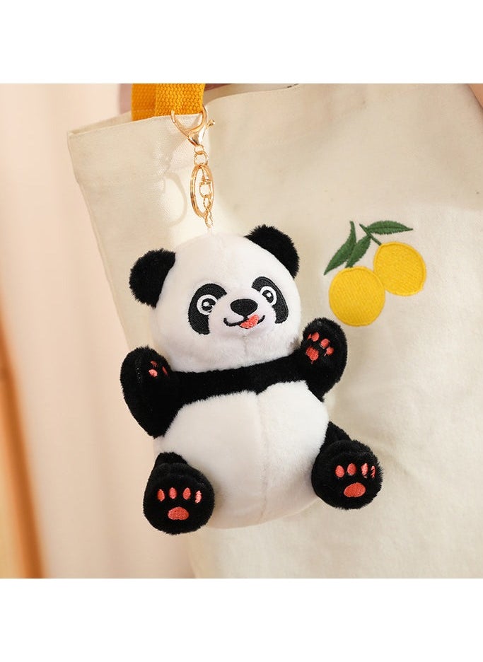 Adorable Panda Plush Toy Hiding in Bamboo Shoot