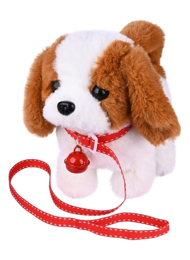 Plush Interactive Toy, Electronic Pet, Plush Golden Retriever Toy Puppy Electronic Interactive Pet Dog, Can Walking, Barking, Tail Wagging, Stretching, Companion Animal for Kids (Saint Bernard)