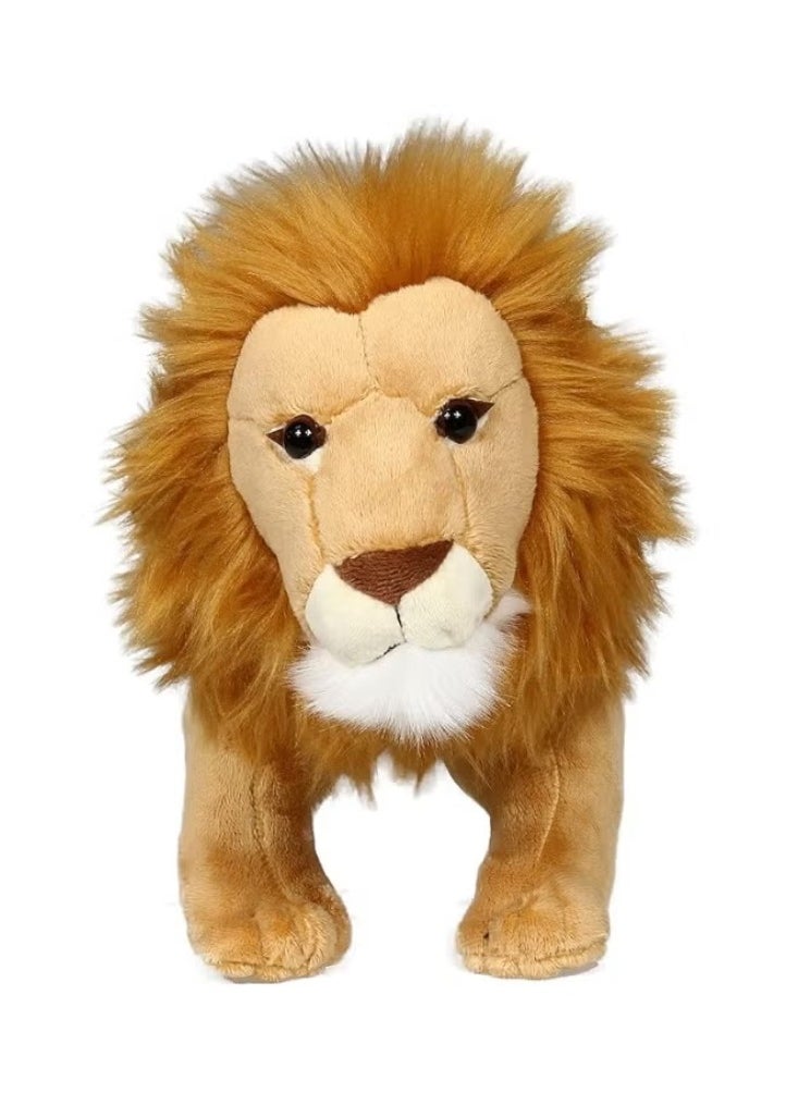 Ice King Bear Lion Stuffed Animal, Lifelike Plush Toy, 12 Inches Length