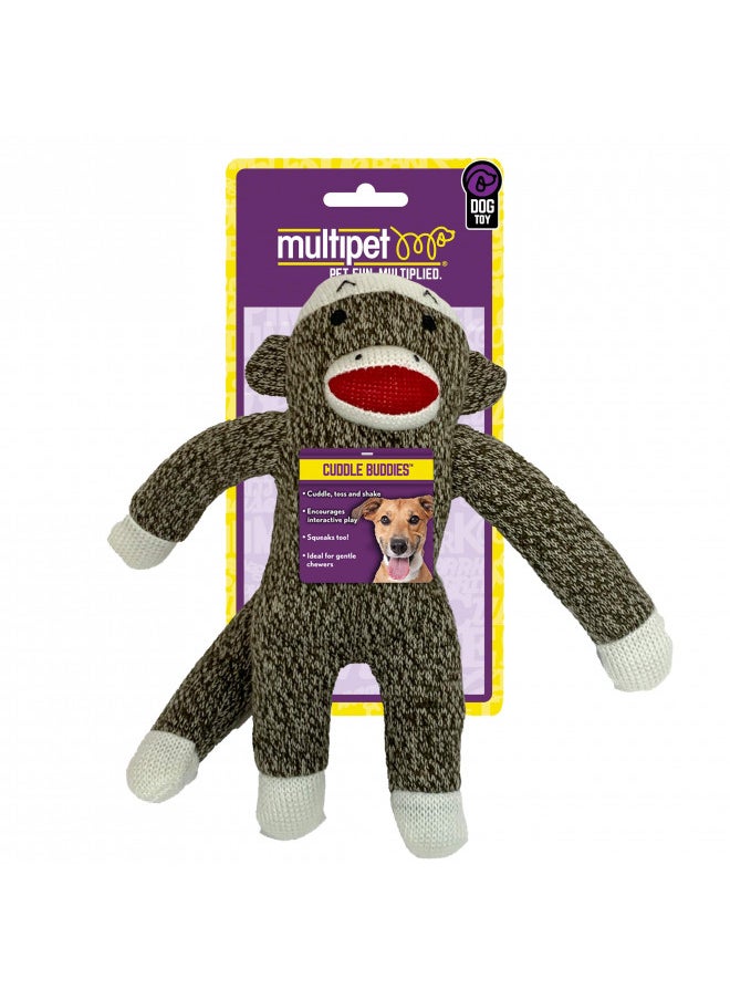 Multipet Sock Monkey Plush Dog Toy, Small, Medium and Large Breeds