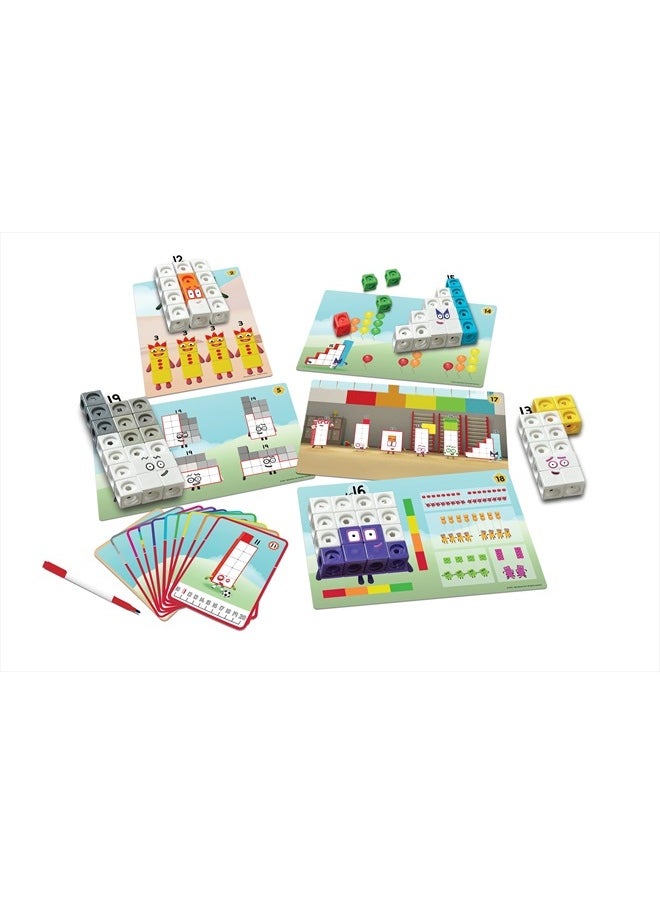 Numberblocks MathLink Cubes 11-20 Activity Set, 30 Numberblocks Activities Linked to TV Episodes, 155 NumberBlocks MathLink Cubes, Numberblocks Toys, Math Cubes, Homeschool Supplies