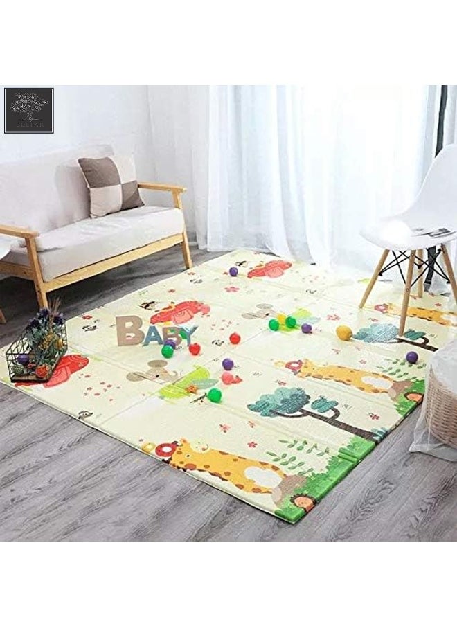 Sulfar Non Slip Baby mat Portable baby playmat foldable XPE Baby Crawling Mat Thickening Environmental Protection Rug Playmat Double Surface Baby Carpet -180 * 200cm