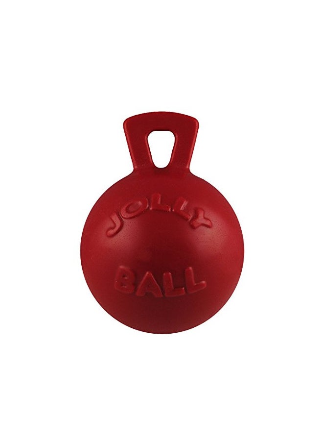 Jolly Pets Dog 6-Inch Tug-n-Toss, Red (406 RD),6 Inches/Medium