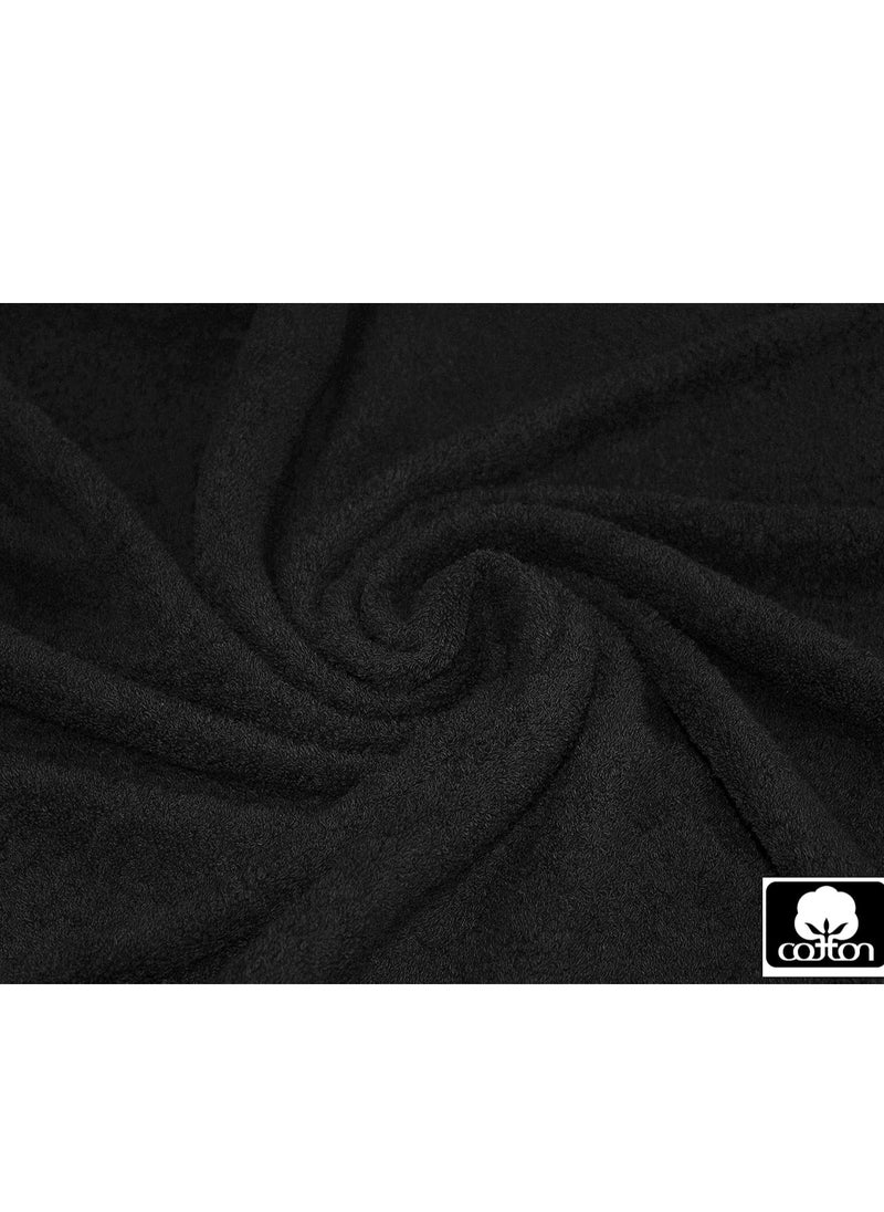 COTTON CRAFT Ultra Soft 12 Pack Wash & Face Cloths 12x12 - Highly Absorbent Bathroom Shower Kitchen Utility Towels - Use Everyday - Easy Care Machine Wash - Premium Ringspun Cotton 580 GSM - Black