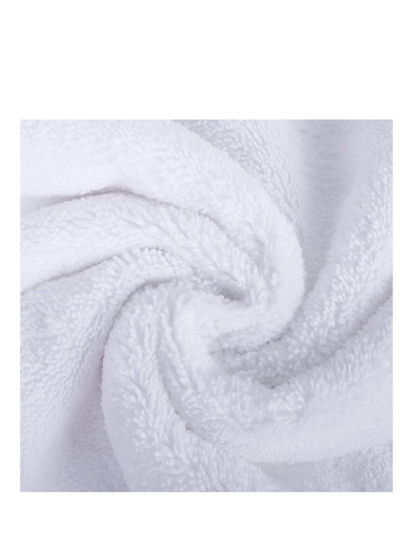 POLYTE Premium Lint Free Microfiber Washcloth Face Towel, 13 x 13 in, Set of 6 (White)