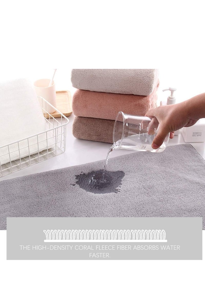 TENSTARS 12 Pack Premium Washcloths Set - Quick Drying - Soft Microfiber Coral Velvet Highly Absorbent Wash Clothes - Multipurpose Use as Bath Fitness, Spa, Facial, Fingertip Towel (Brown)