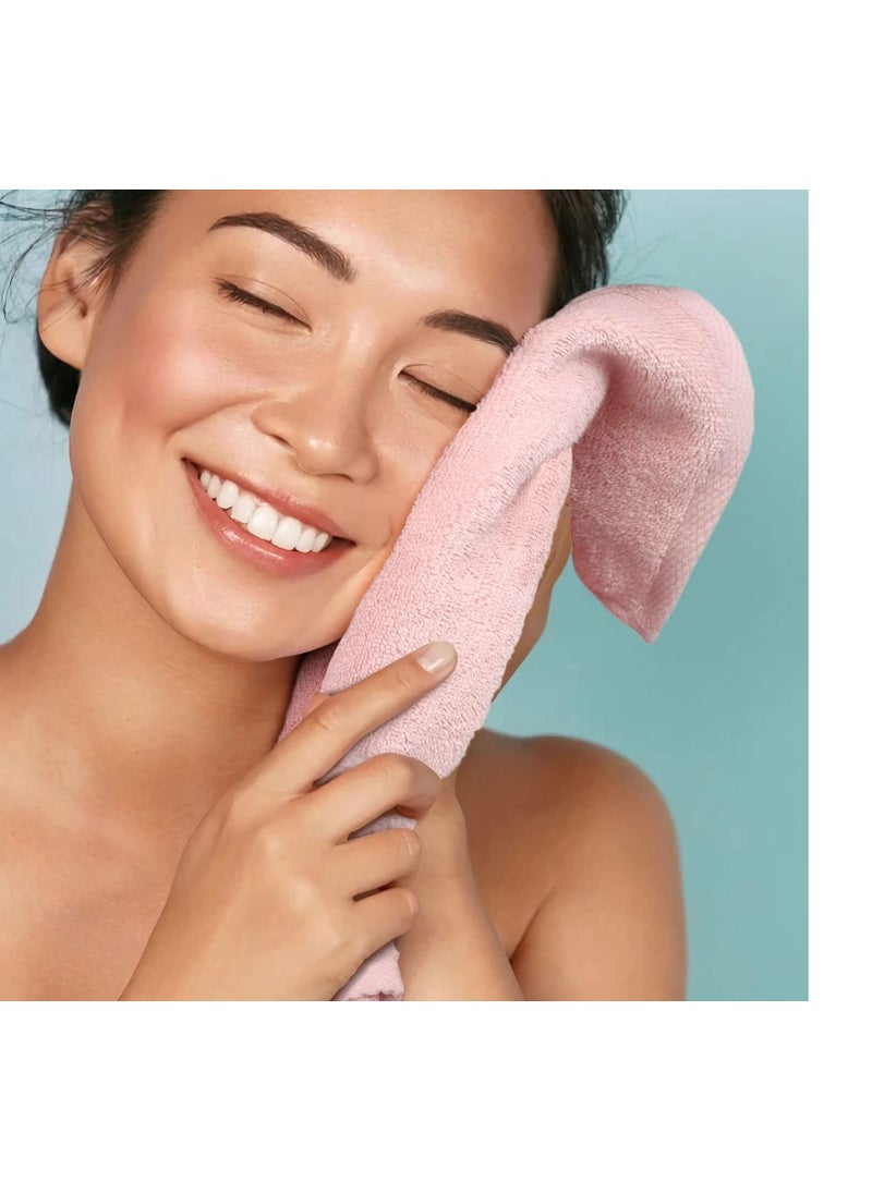 Cleanbear Face-Cloth Washcloths Set,100% Cotton, High Absorbent, 6-Pack 6 Colors, Size13 x13-deep Color