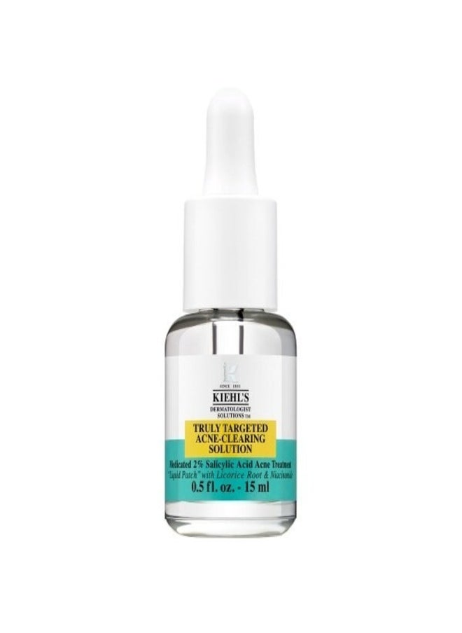 KIEHL'S Truly Targeted Blemish-Clearing Solution with Salicylic Acid - 15ml | Spot Treatment for Clear Skin