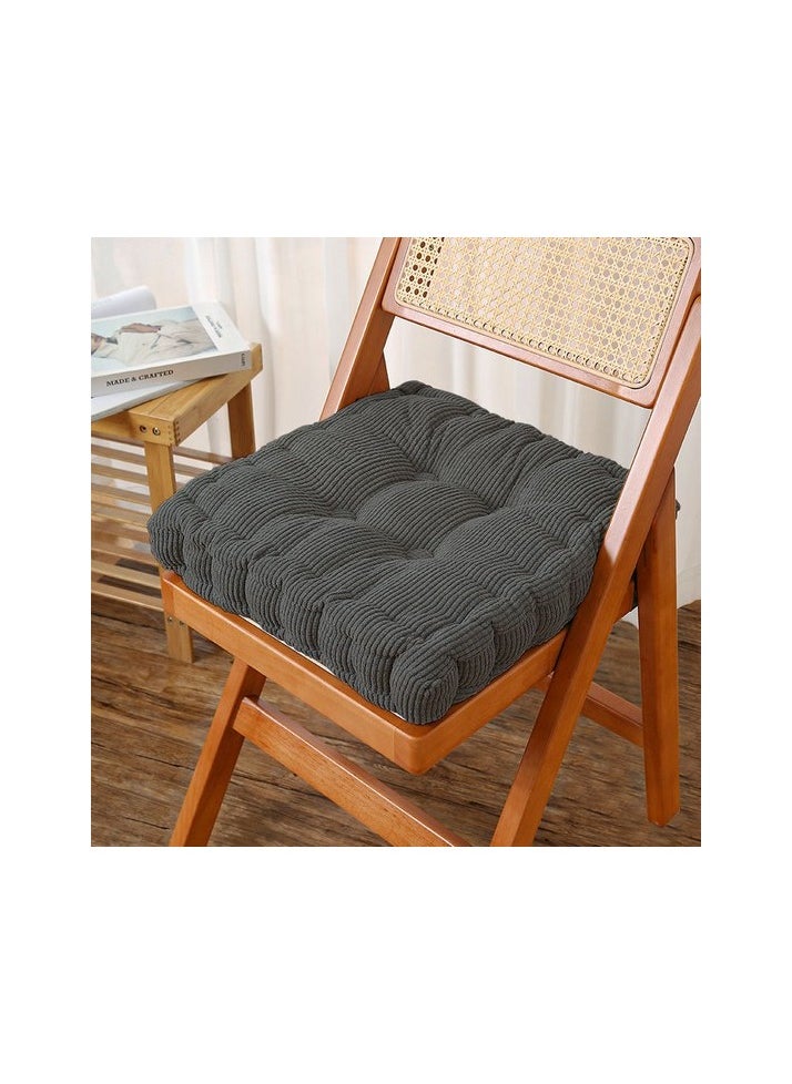 Biscuit seat cushion thickened chair cushion butt seat cushion still office seat Colour:Dark gray Sizes:40 x 40 cm