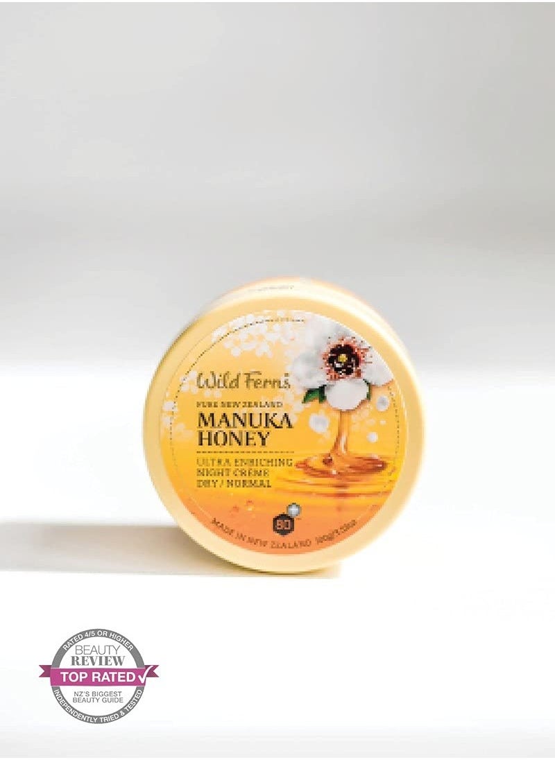 Wild Ferns Manuka Honey Ultra Enriching Night Crème - Dry to Normal, 99% Natural, 100 milliliters