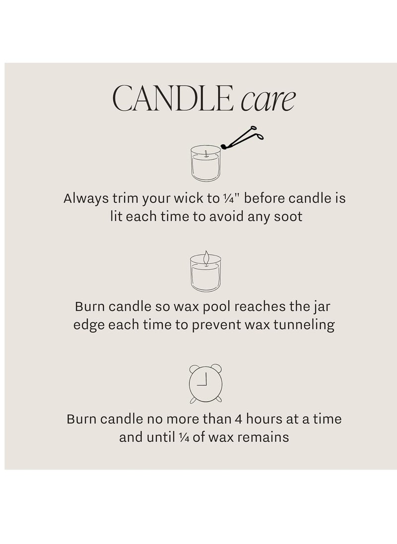 Sweet Water Decor, Be Still and Know, Sea Salt, Jasmine, Cream, and Wood Scented Soy Wax Candle for Home | 9oz Clear Jar, 40 Hour Burn Time, Made in the USA