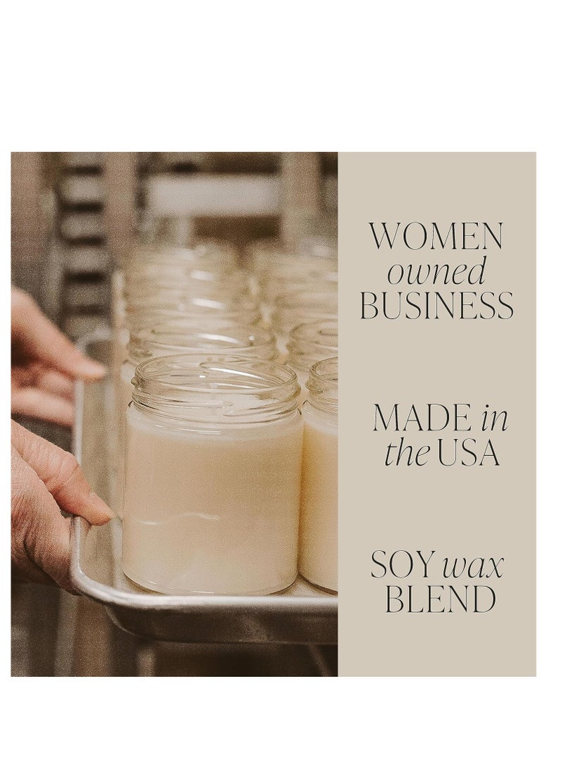 Sweet Water Decor, Be Still and Know, Sea Salt, Jasmine, Cream, and Wood Scented Soy Wax Candle for Home | 9oz Clear Jar, 40 Hour Burn Time, Made in the USA