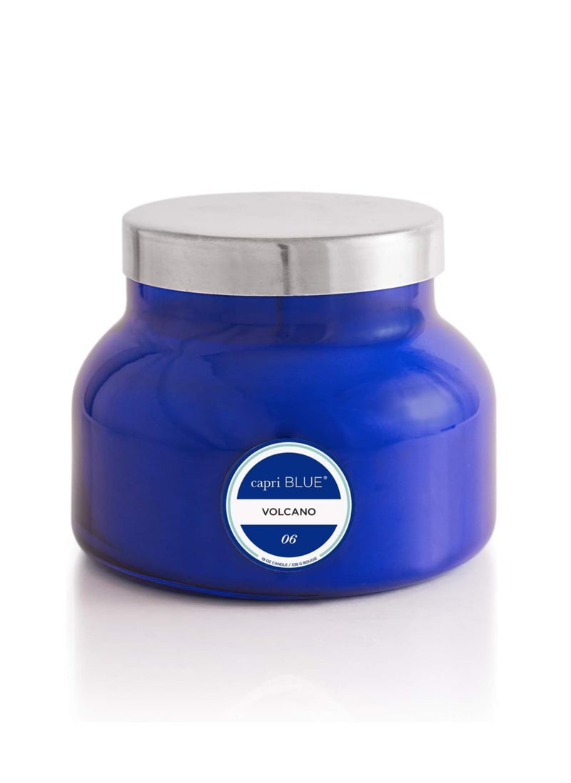 Capri Blue Volcano Scented Candles - Luxury Candles for Home Scented with Tropical Fruit & Sugared Citrus - Soy Candle Wax Blend - Tropical Candle - Jar Candles - Blue Candle (19 oz)