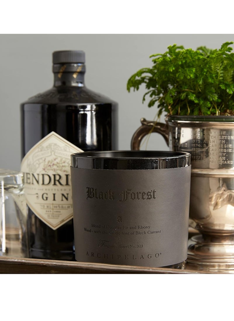 Archipelago Botanicals Black Forest Letter Press Candle, Dark Ebony Wood, Douglas Fir and Black Currant Scent, Clean Soy Wax Blend, Burns Approx. 100 Hours (13 oz)