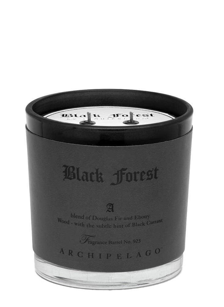 Archipelago Botanicals Black Forest Letter Press Candle, Dark Ebony Wood, Douglas Fir and Black Currant Scent, Clean Soy Wax Blend, Burns Approx. 100 Hours (13 oz)