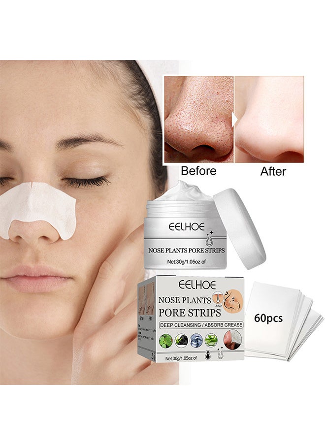 Nose Plants Pore Strips, Deep Cleaning And Shrink Pores, Absore Grease, Remove Blackheads Nose Patch 30g