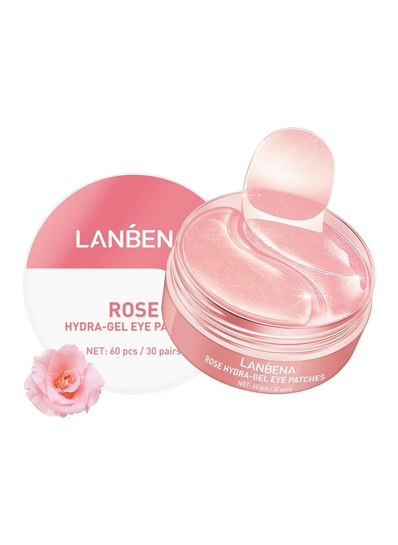 Lanbena Rose Hydra-Gel Eye Patches and Renewing Eye Serum 2 Count