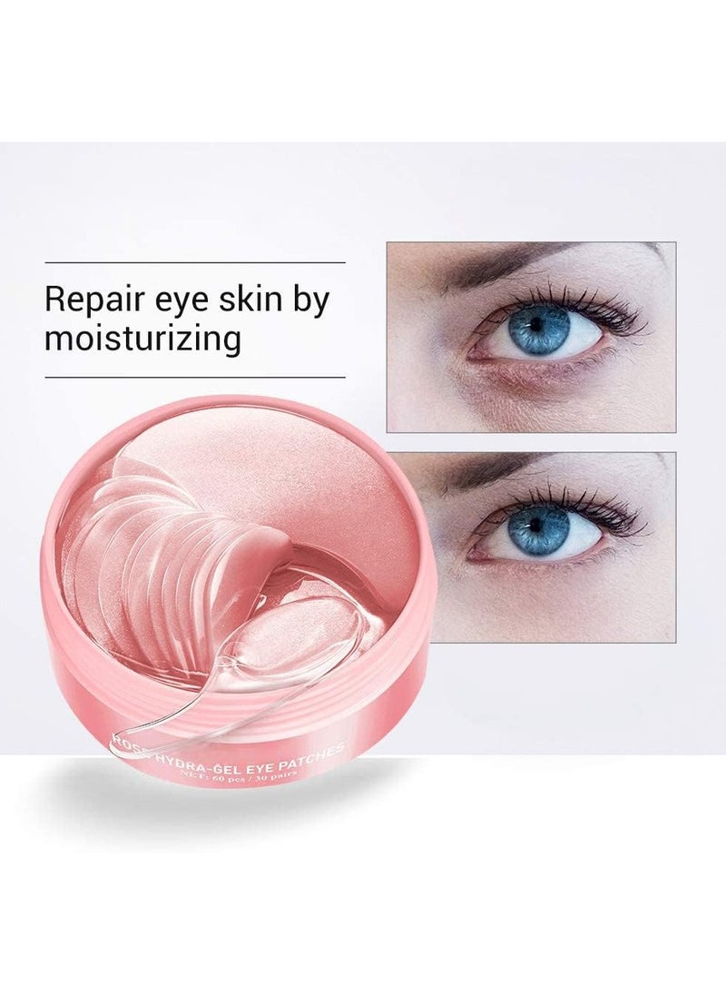 Lanbena Rose Hydra-Gel Eye Patches and Renewing Eye Serum 2 Count