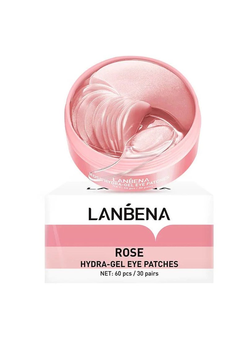 Lanbena Rose Hydra-Gel Eye Patches and Renewing Eye Serum 2 Count