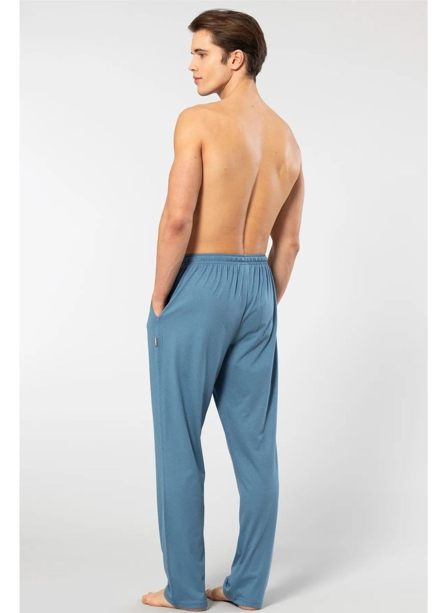 2171 Men's Modal Single Pajama Bottom-Indigo