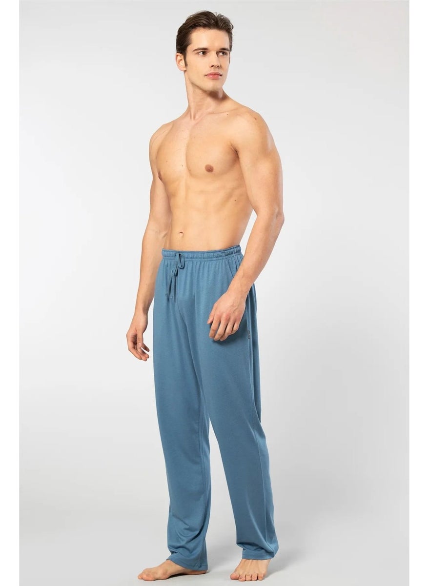 2171 Men's Modal Single Pajama Bottom-Indigo