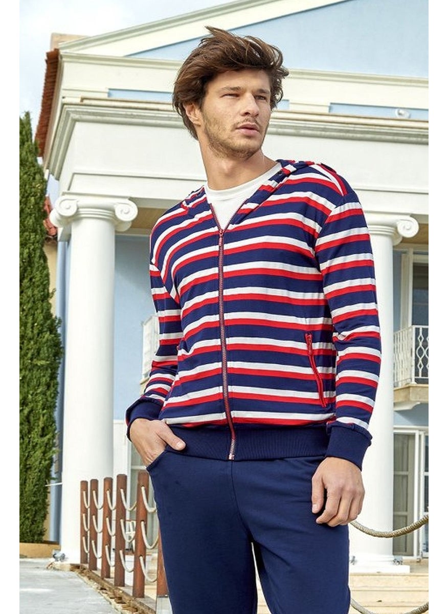 22901 Men's Tracksuit Set-Navy Blue