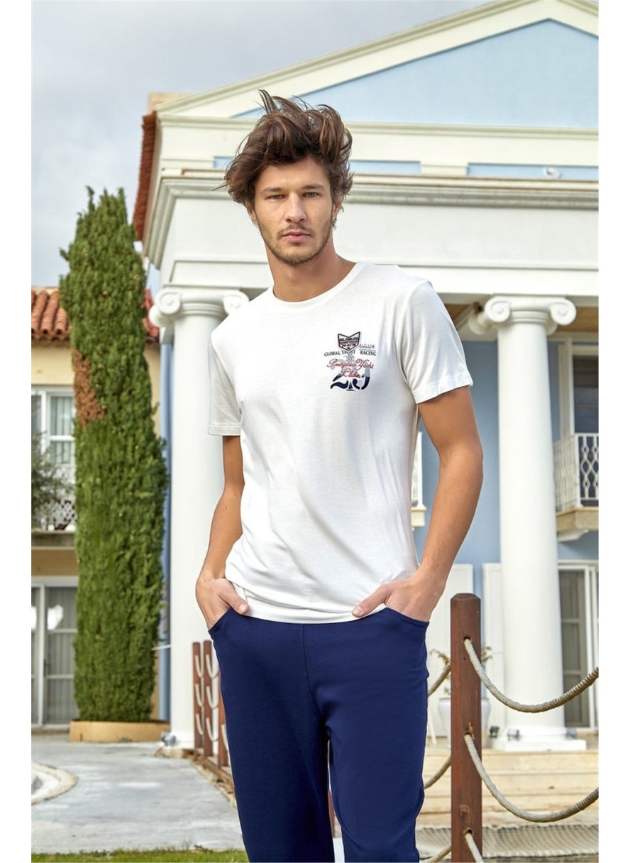 22901 Men's Tracksuit Set-Navy Blue