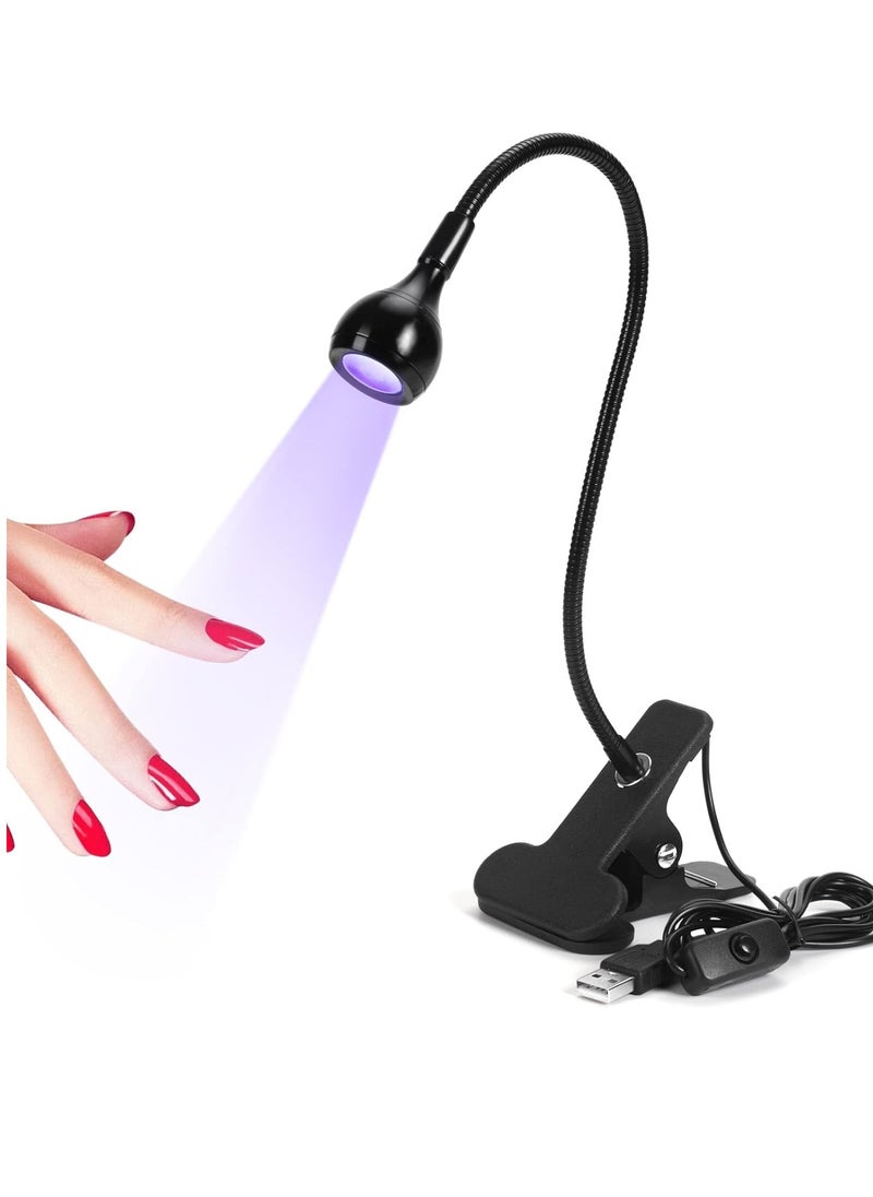 SAVILAND U V LED Nail Lamp – Mini Led Nail Lamp Gel X Lamp for Nails with Securing Clip Rotatable Led Light for Nails for Curing Gel Polish U V Nail Gels Manicure Home DIY, Black