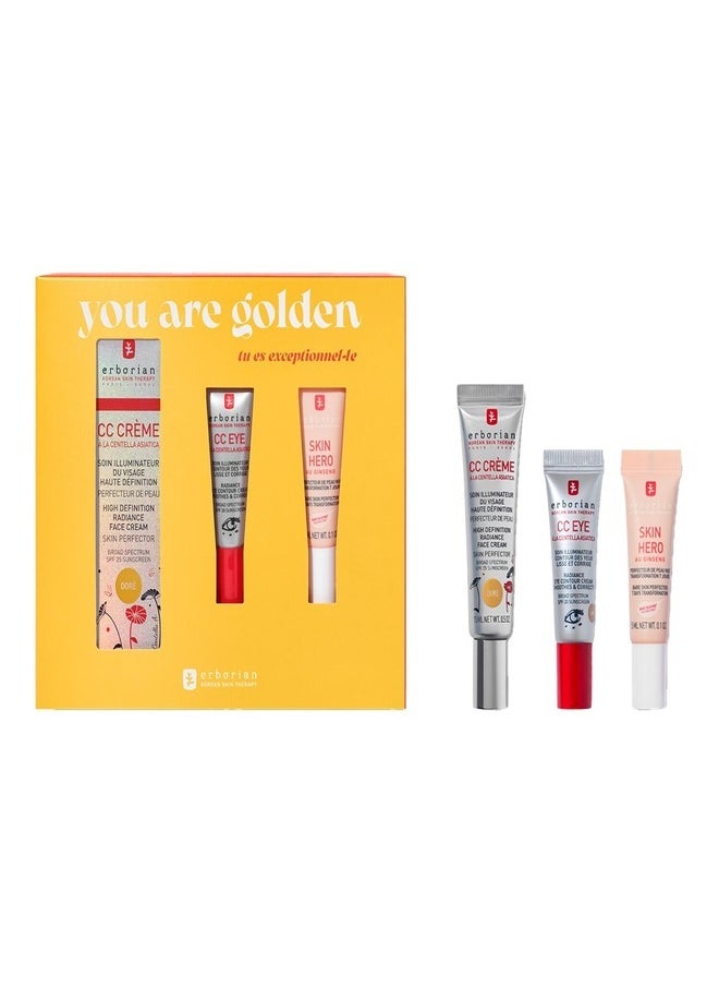 ERBORIAN CC Crème Kit - Includes CC Eye & Skin Hero Dore for Radiant Skin