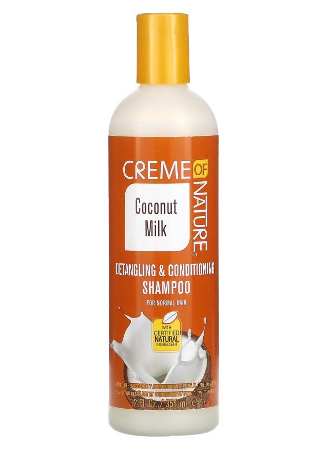 Detangling & Conditioning Shampoo For Normal Hair Coconut Milk 12 fl oz (354 ml)