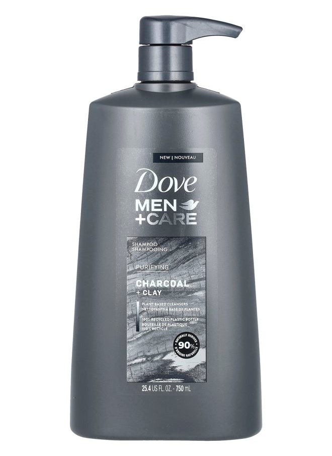 Men + Care Shampoo Purifying Charcoal + Clay 25.4 fl oz (750 ml)