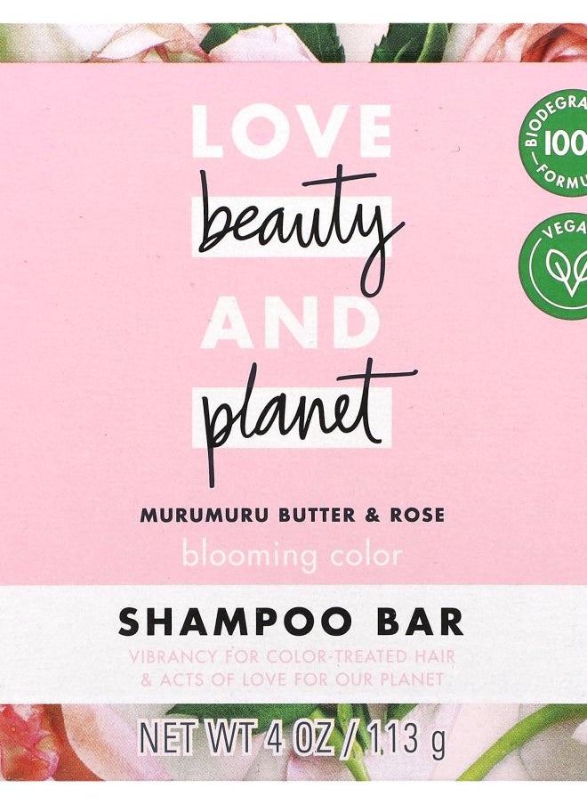 Shampoo Bar Blooming Color Murumuru Butter & Rose 4 oz (113 g)