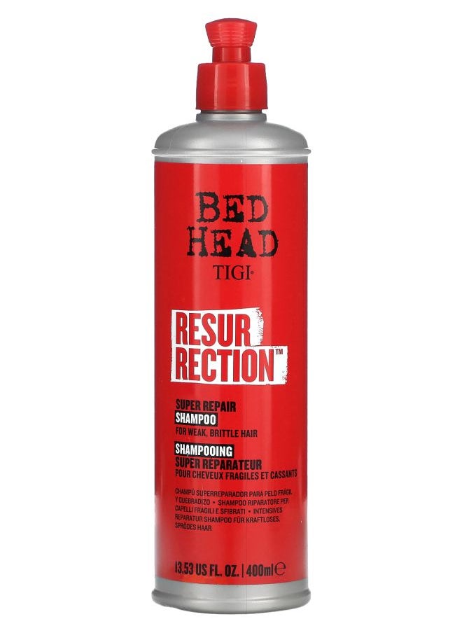 Bed Head Resurrection Super Repair Shampoo For Weak Brittle Hair 13.53 fl oz (400 ml)