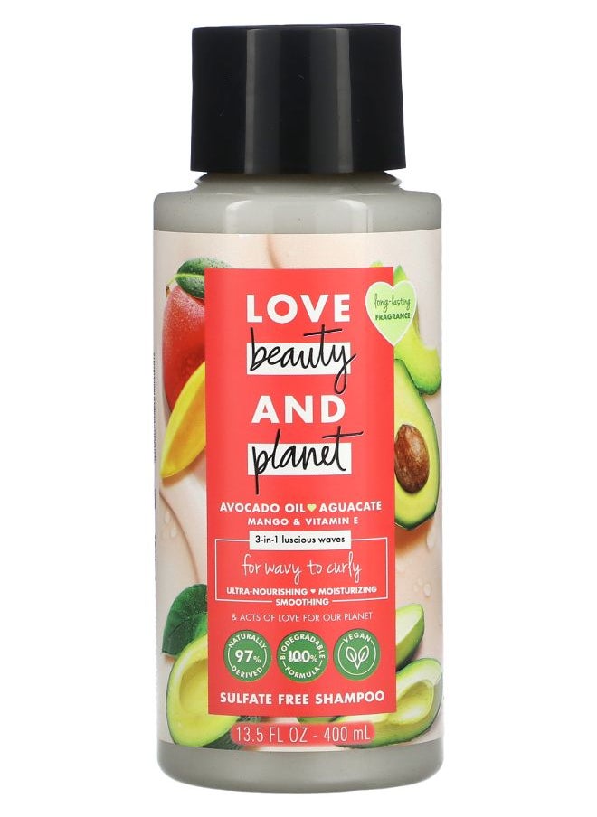 3 in 1 Shampoo  For Wavy to Curly Avocado Oil Aguacate Mango & Vitamin E 13.5 fl oz (400 ml)