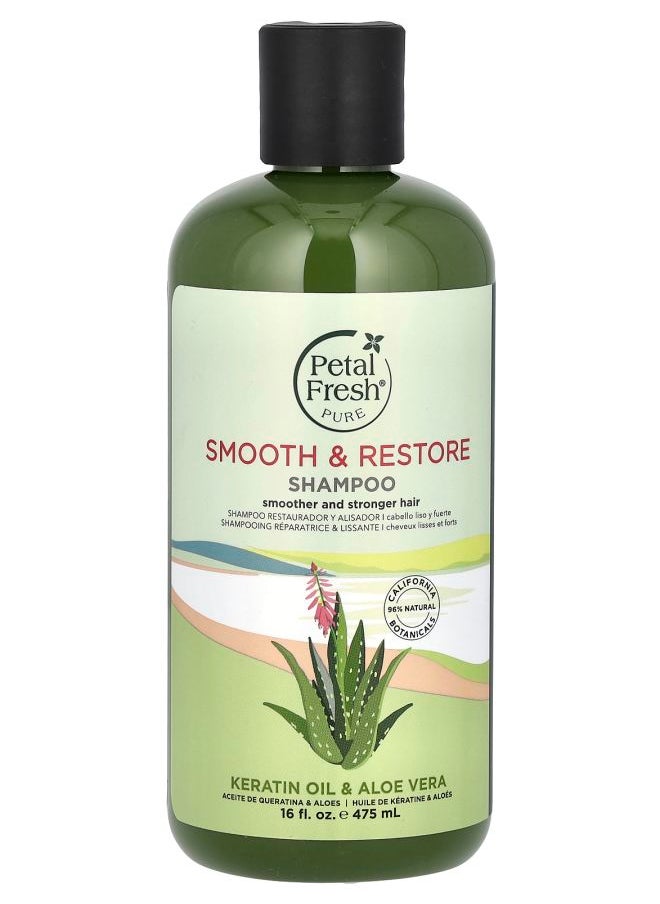 Pure Smooth & Restore Shampoo Keratin Oil & Aloe Vera 16 fl oz (475 ml)