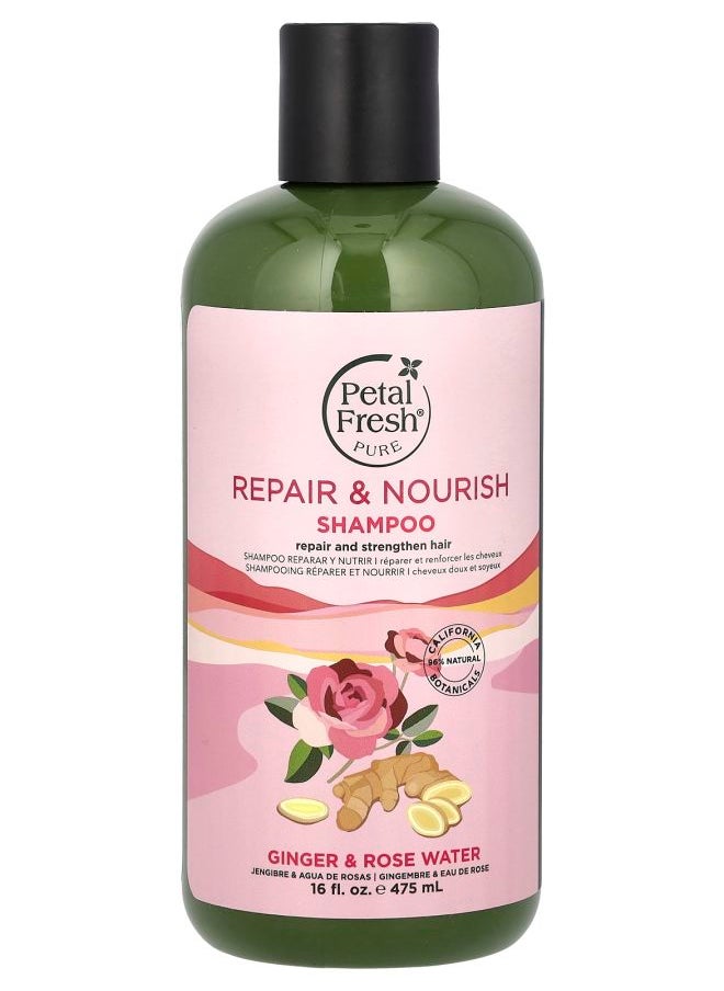 Pure Repair & Nourish Shampoo Ginger & Rose Water 16 fl oz (475 ml)