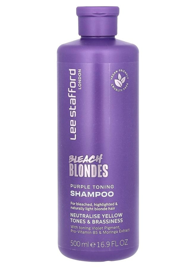 Bleach Blondes Purple Toning Shampoo For Bleached Highlighted & Naturally Light Blonde Hair 16.9 fl oz (500 ml)