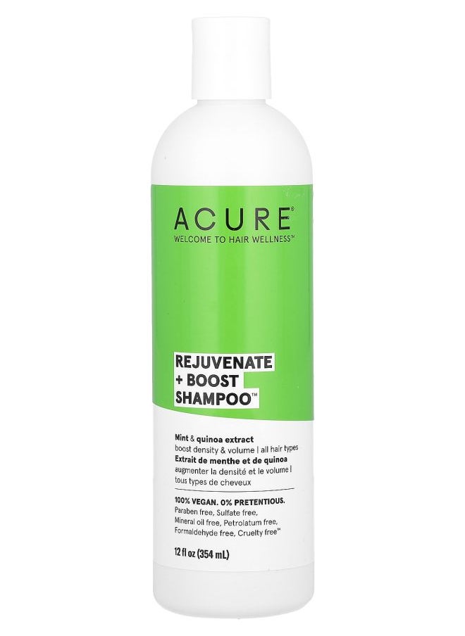 Rejuvenate + Boost Shampoo All Hair Types Mint & Quinoa Extract 12 fl oz (354 ml)