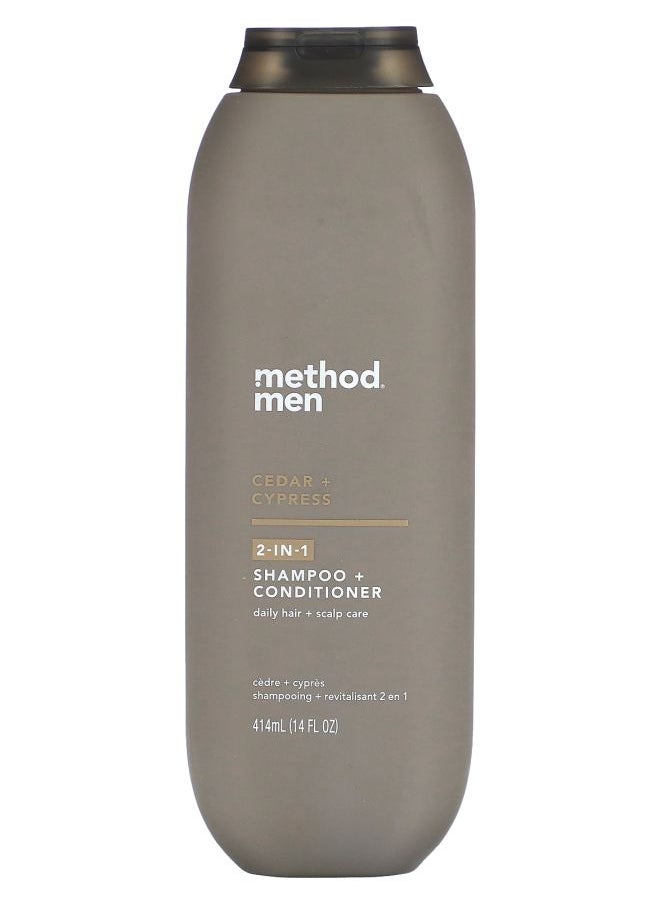 Men 2-In-1 Shampoo + Conditioner Cedar + Cypress 14 fl oz (414 ml)